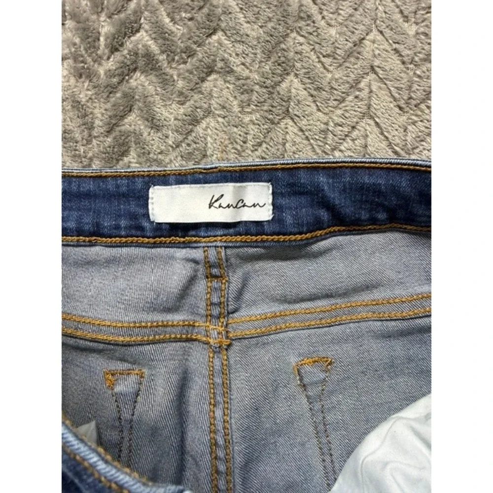 KanCan High Rise Skinny Jeans Medium Wash Distressed Raw Hem Size 11/29 0550